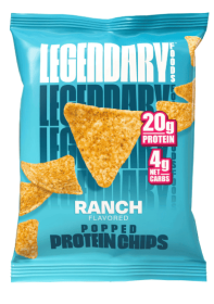 Legendary Popped Protein Chips, 20g Protein, Ranch, 34g per individual bag