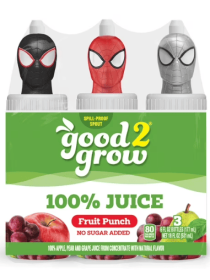 good2grow 6oz 100% Fruit Punch Juice 3 pack (Character Tops Vary)