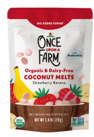 Once Upon a Farm Organic Coconut Melts, Strawberry Banana, 1oz Bag