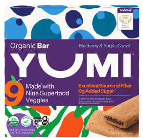 YUMI Organic Blueberry & Purple Carrot Toddler Snack Bars - 3.7oz/5ct