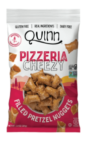 Quinn Snacks Plant Based Cheezy Pizzeria Style Filled Pretzel Nuggets, Gluten Free, 5.8 oz, 1 Count