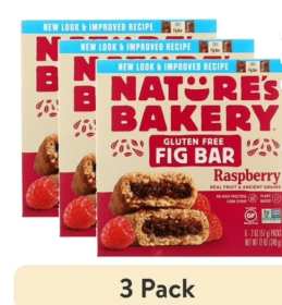 (3 pack) Nature's Bakery Gluten Free, Raspberry Fig Bars, 2 oz Each, 6 Twin Pack Box