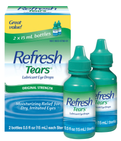 Refresh Tears Lubricant Eye Drops Artificial Tears, 30 ml, 2 Bottles