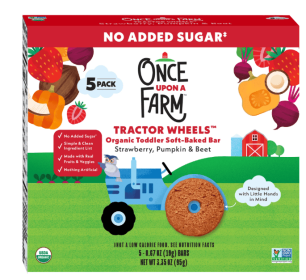 Once Upon a Farm Organic Tractor Wheels Toddler Bar, Strawberry, Pumpkin & Beet, 5ct (50981874: Once Upon a Farm Organic Tractor)